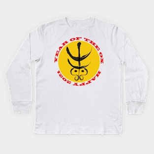 Happy Lunar New year - Year  of the OX. Kids Long Sleeve T-Shirt